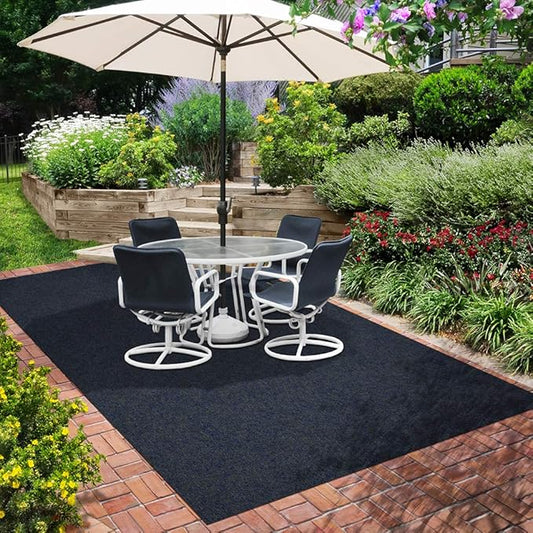 House, Home and More Indoor Outdoor Carpet with Rubber Marine Backing - Nautical Blue - 6 Feet x 10 Feet - Durable, UV-Resistant - Adds color and comfort to your deck, patio or other outdoor rug space